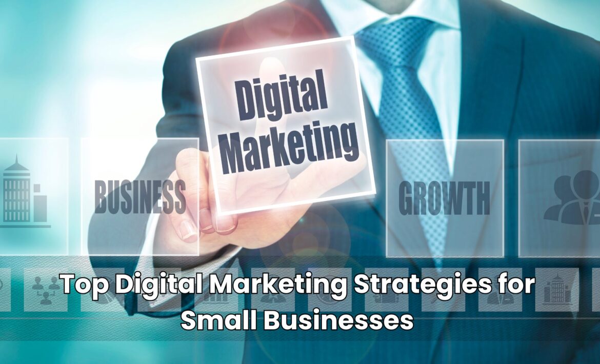 how digital marketing helps small businesses grow with online marketing tools illustration