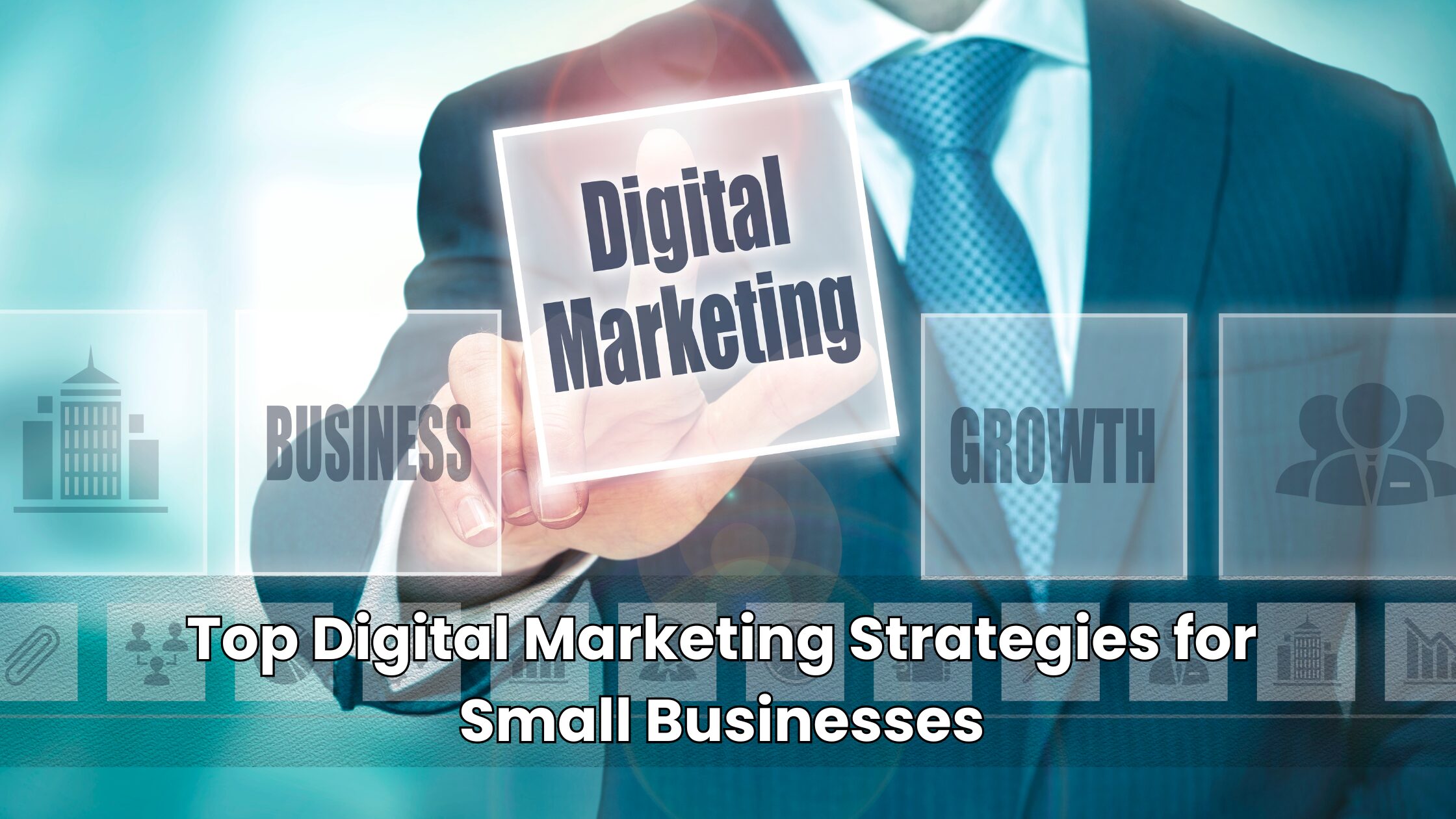 how digital marketing helps small businesses grow with online marketing tools illustration