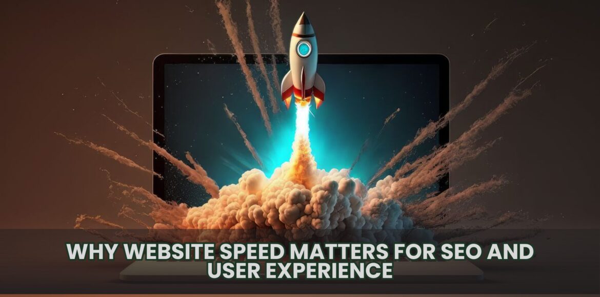website speed optimization illustration showing fast loading website improving SEO and user experience