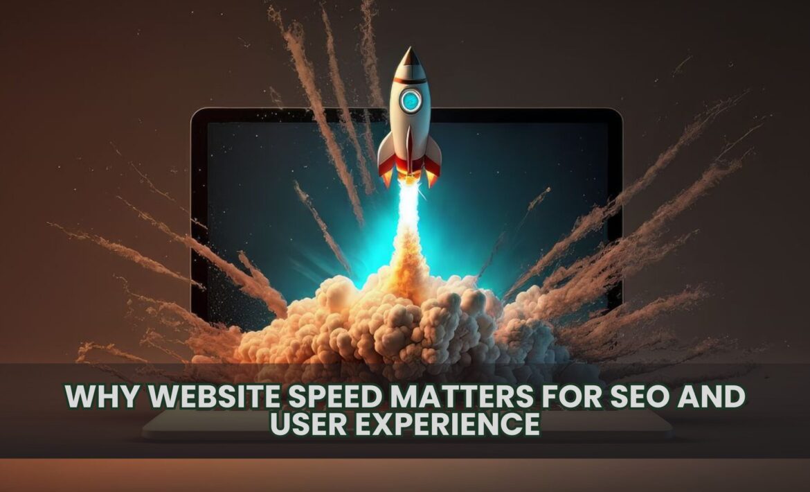 website speed optimization illustration showing fast loading website improving SEO and user experience