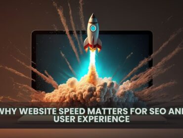 website speed optimization illustration showing fast loading website improving SEO and user experience
