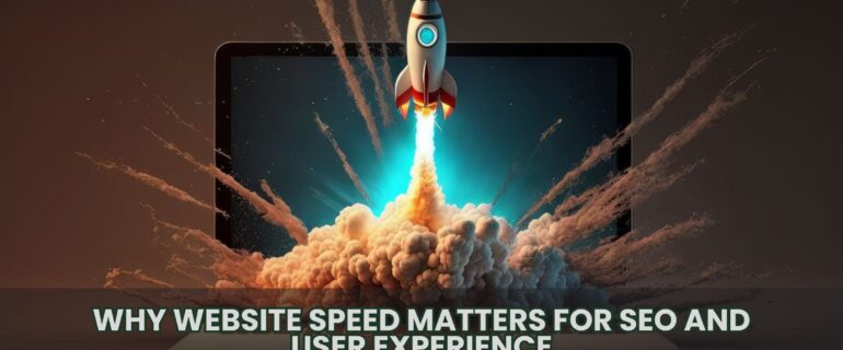 website speed optimization illustration showing fast loading website improving SEO and user experience