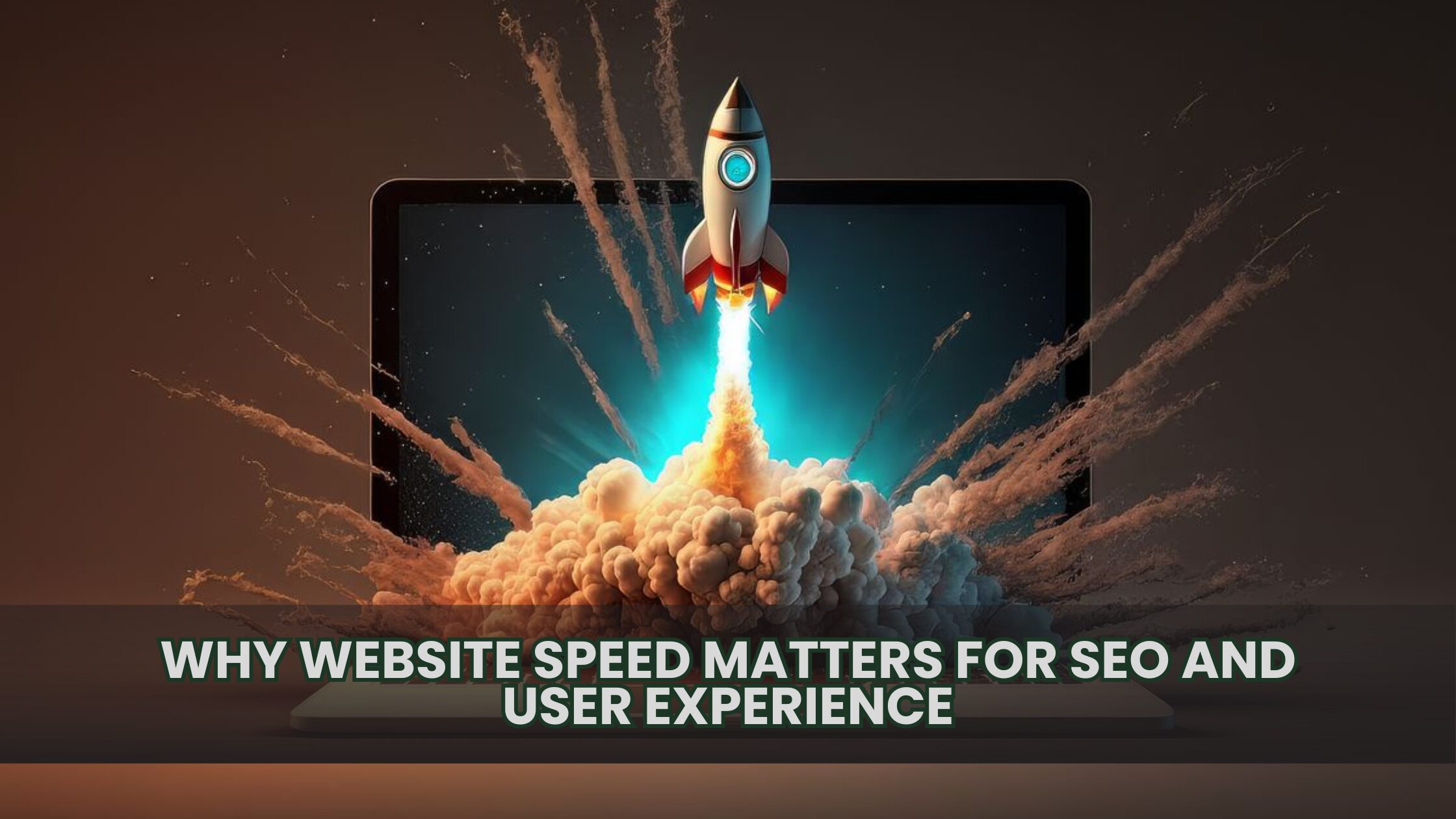 website speed optimization illustration showing fast loading website improving SEO and user experience