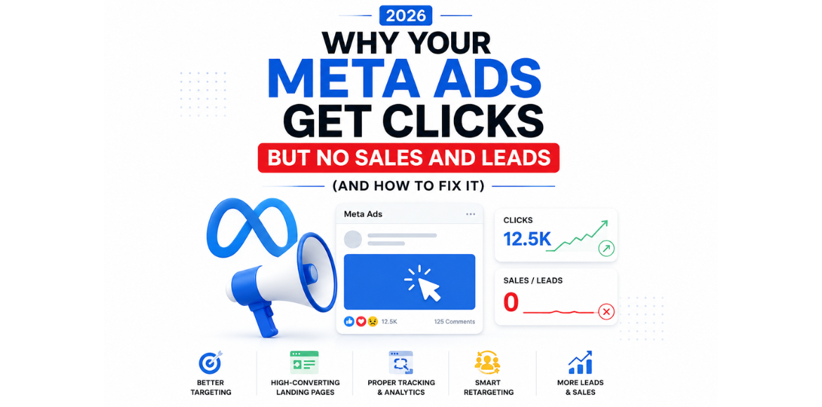 Why Your Meta Ads Get Clicks But No Sales And Leads in 2026 guide illustration