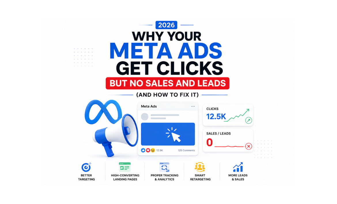Why Your Meta Ads Get Clicks But No Sales And Leads in 2026 guide illustration