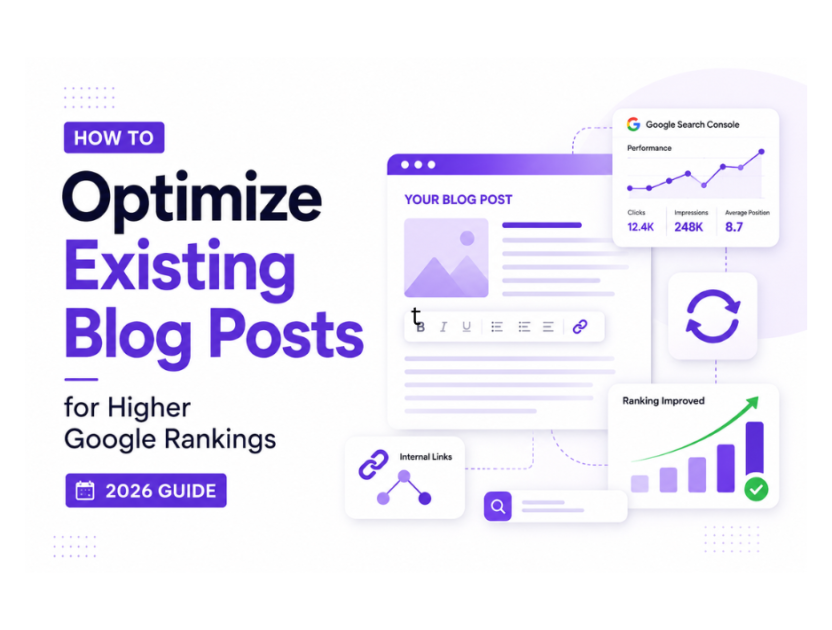 Optimize Existing Blog Posts for Higher Google Rankings – 2026 Guide How to optimize existing blog posts for higher Google rankings using SEO best practices in 2026
